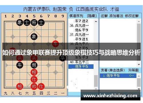 如何通过象甲联赛提升顶级象棋技巧与战略思维分析