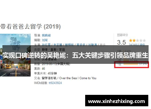 实现口碑逆转的吴艳妮：五大关键步骤引领品牌重生